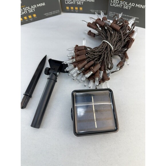 CHRISTMAS Real Living Solar LED String Lights Warm White 23 Feet Christmas Out… - Picture 7 of 12